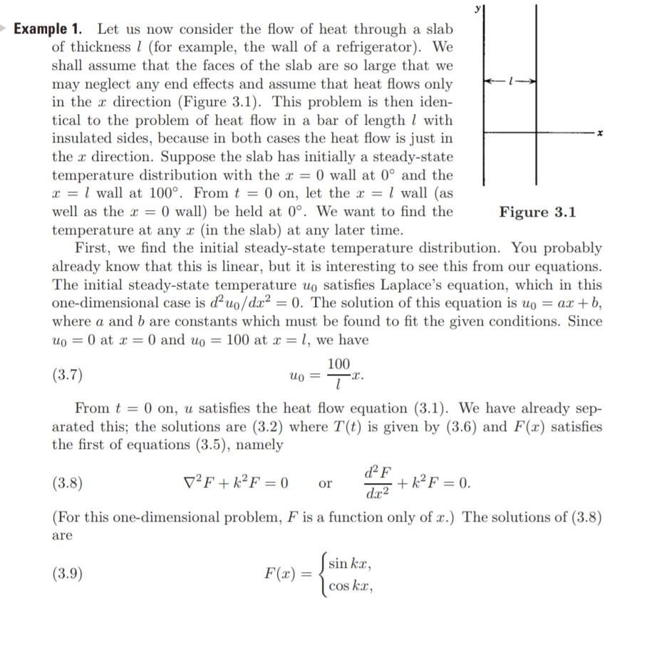 Solved Example 1. Let us now consider the flow of heat | Chegg.com