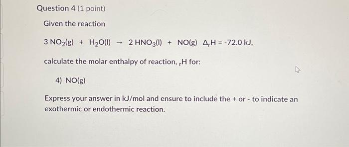 Solved Given the reaction 3NO2( | Chegg.com