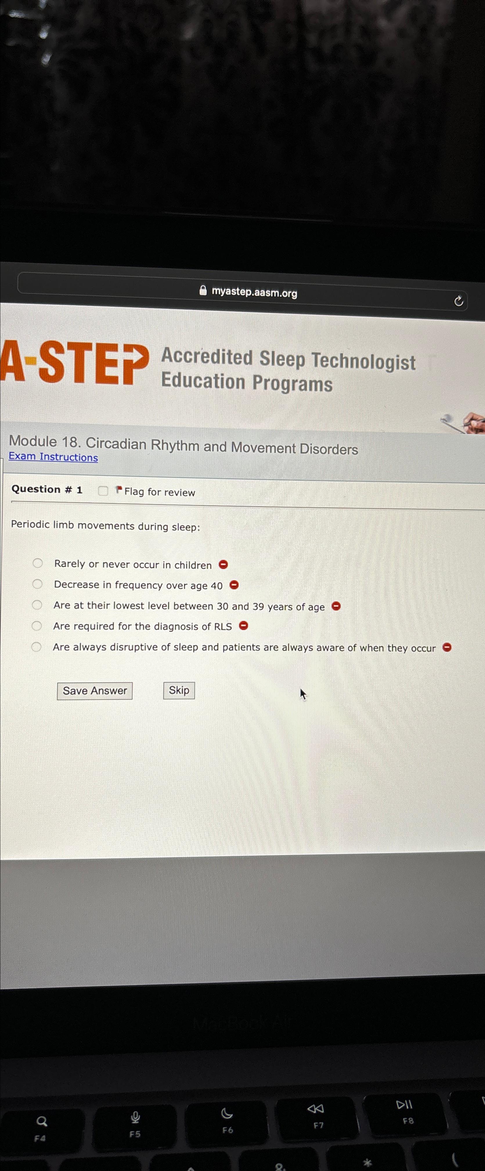 Solved 돌Accredited Sleep Technologist