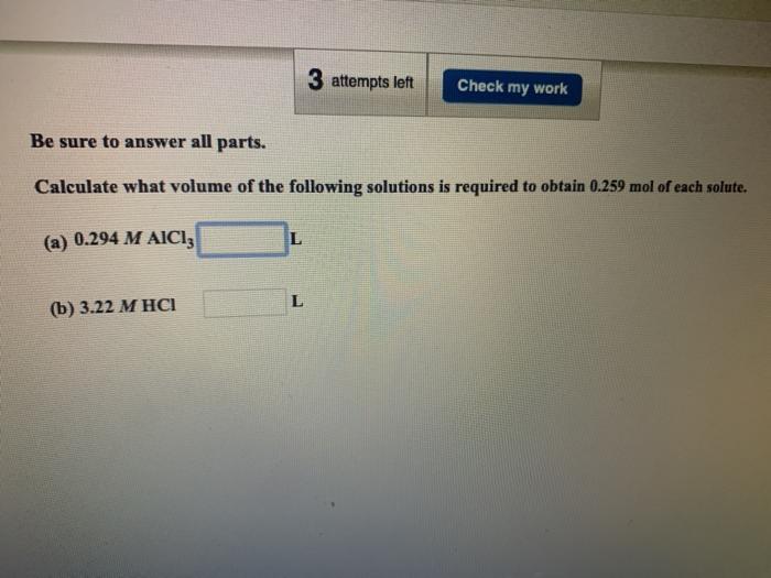 Solved 3 attempts left Check my work Be sure to answer all | Chegg.com