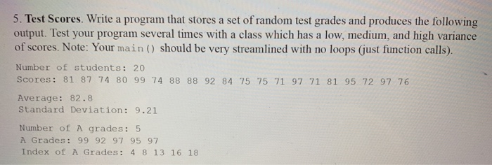 Solved 5. Test Scores. Write a program that stores a set of | Chegg.com