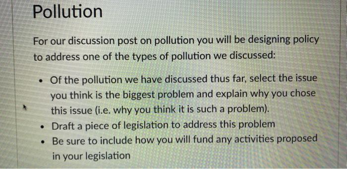 critical thinking questions on pollution