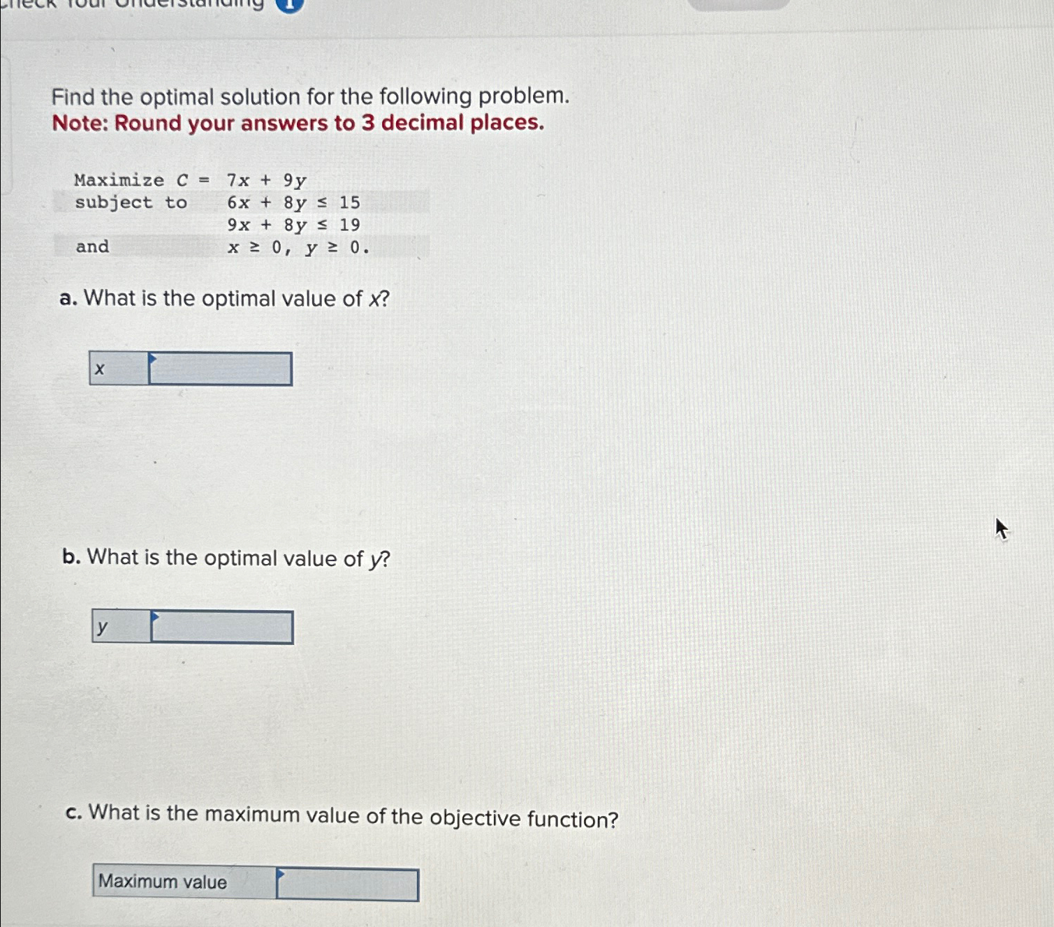 Solved Find the optimal solution for the following | Chegg.com
