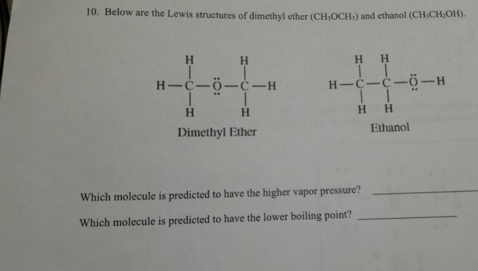 structure of dimethyl ether