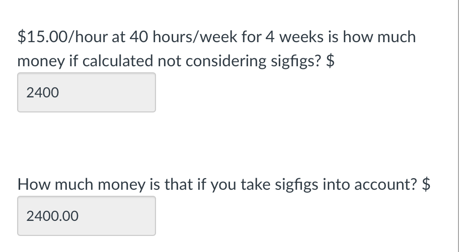 15.00 An Hour 40 Hours A Week