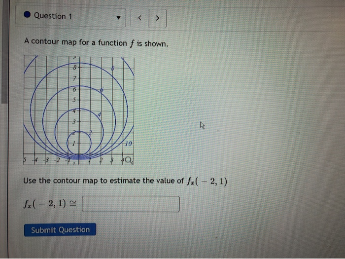 Solved Question 1 7 A contour map for a function f is | Chegg.com
