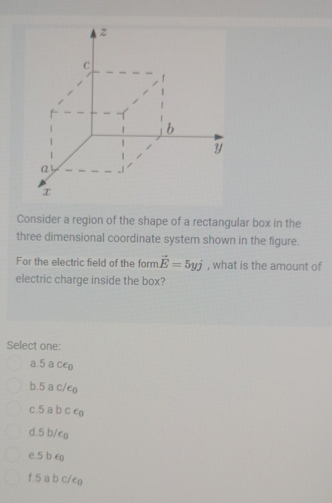 Solved Consider a region of the shape of a rectangular box | Chegg.com