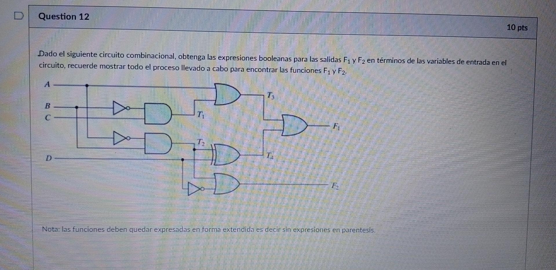 Solved Question 12 10 Pts Dado El Siguiente Circuito | Chegg.com