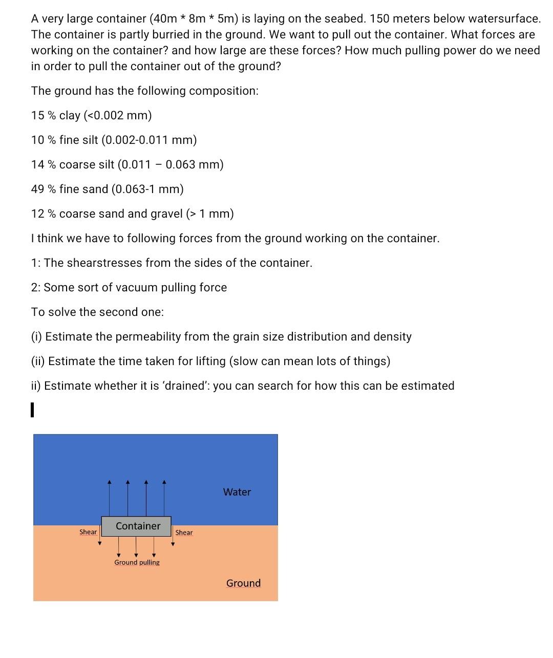A very large container (40m * 8m * 5m) is laying on | Chegg.com