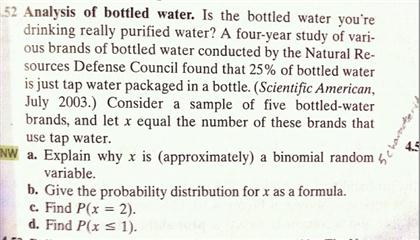 Solved Analysis of bottled water. Is the bottled water | Chegg.com