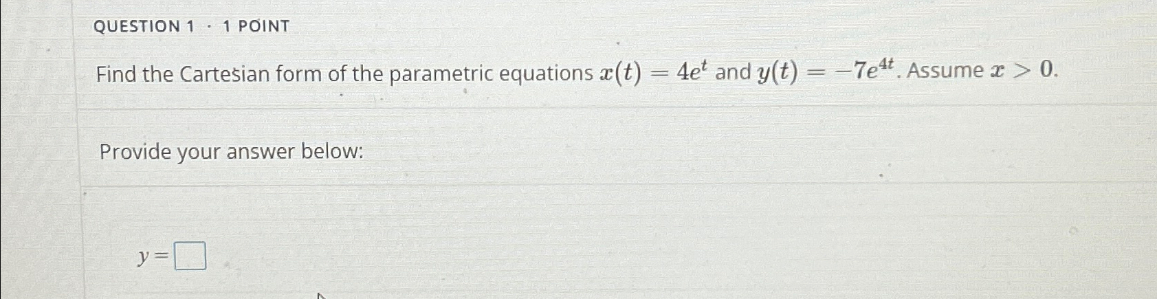 Solved QUESTION 1 - 1 ﻿POINTFind the Cartesian form of the | Chegg.com