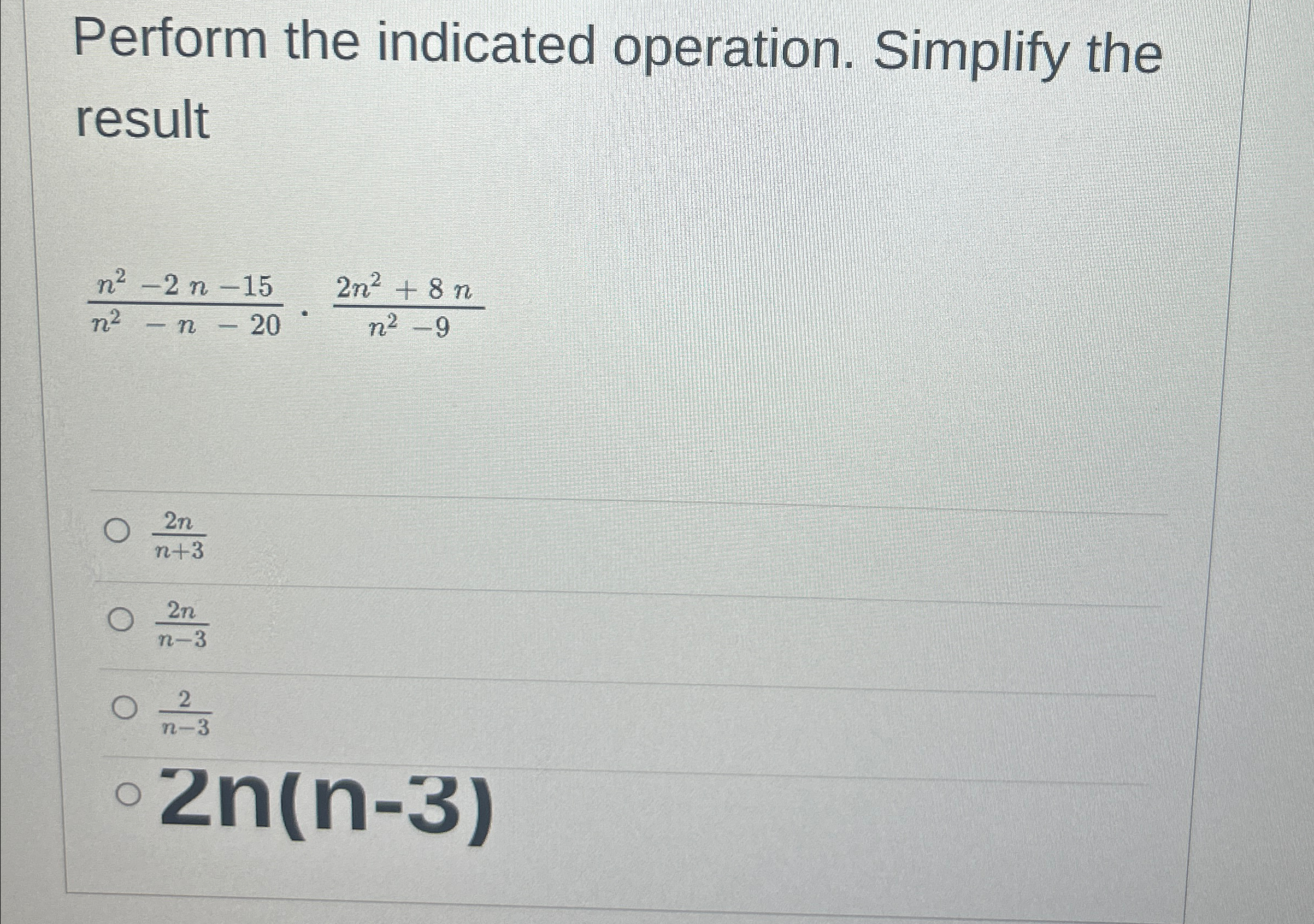 Solved Perform the indicated operation. Simplify the | Chegg.com