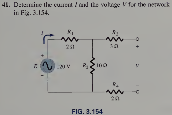 Solved Determine the current I and the voltage V for the | Chegg.com