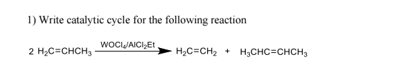 Solved Write catalytic cycle for the following reactionI | Chegg.com