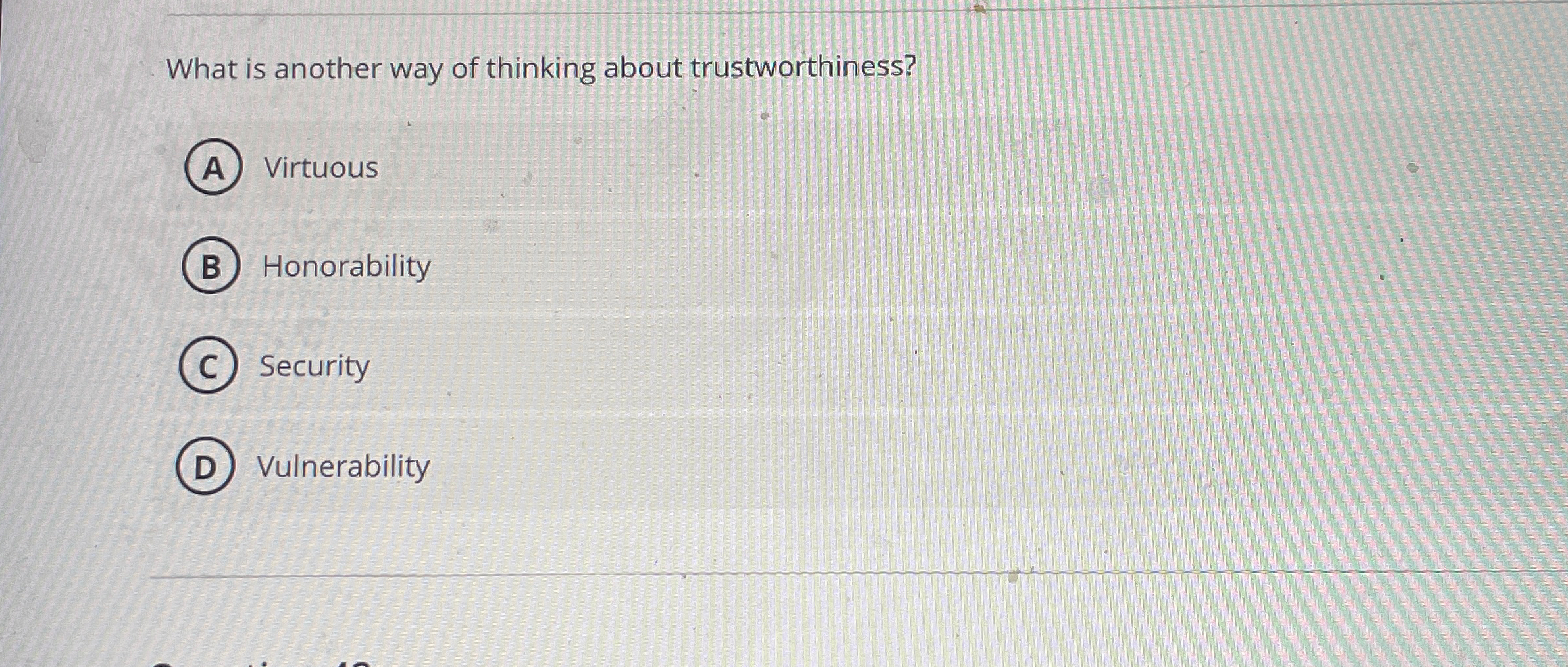 Solved What is another way of thinking about | Chegg.com