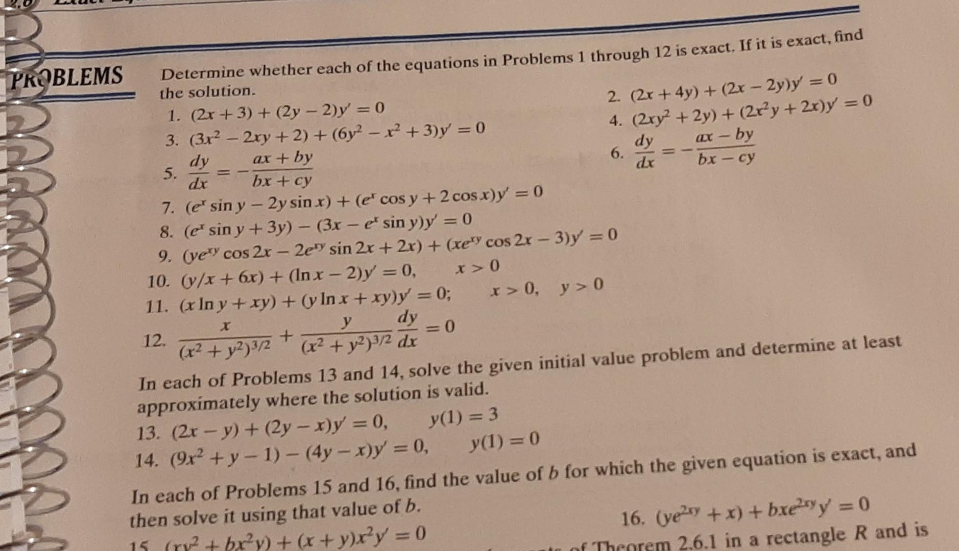 Solved 6. > 0 PROBLEMS Determine whether each of the | Chegg.com
