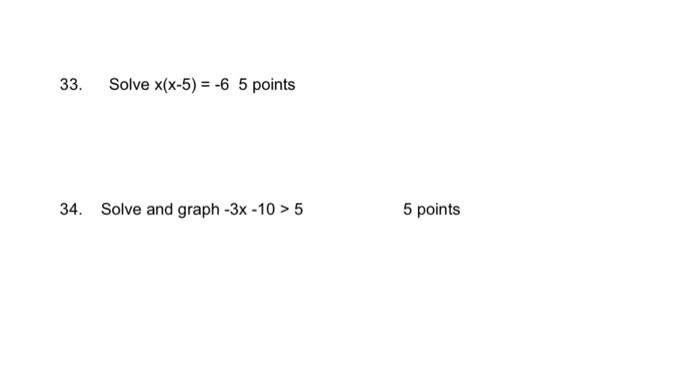 solve 33 3 5x x