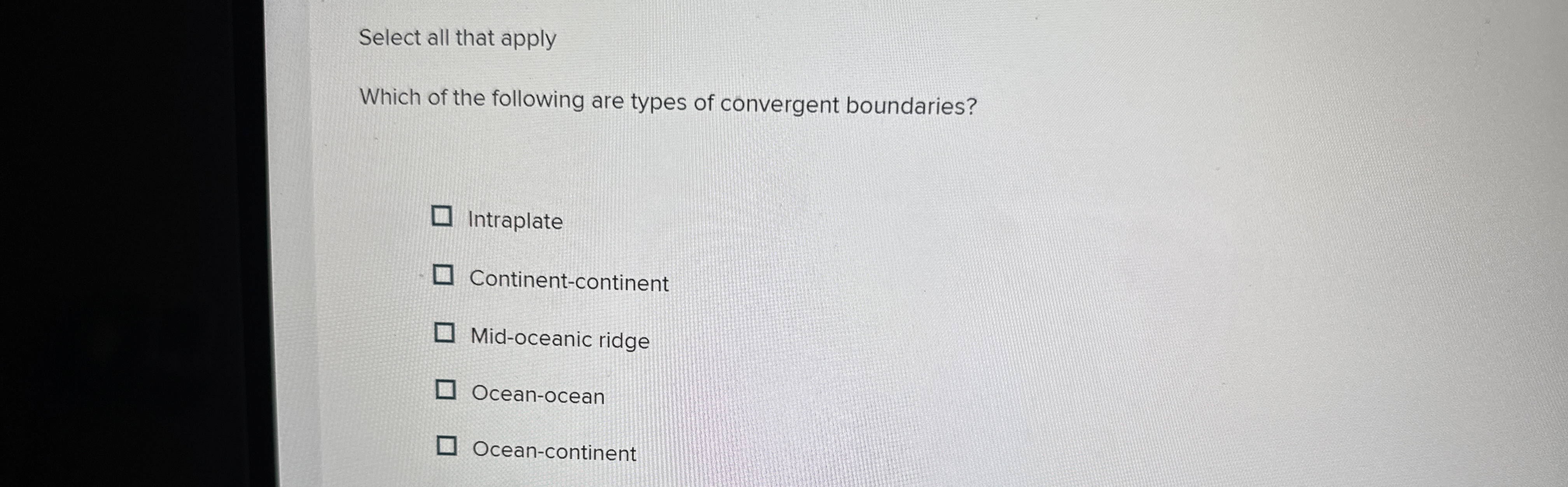 Solved Select all that applyWhich of the following are types | Chegg.com