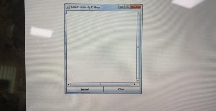 Solved 2. Write a java program to show the below frame. | Chegg.com