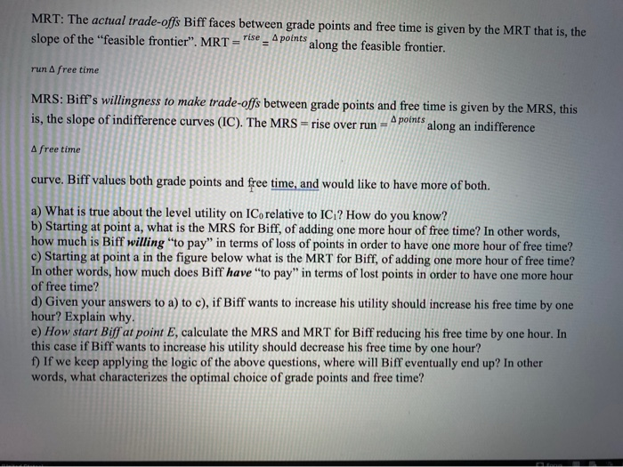 Solved 15) Marginal Rate of Substitution (MRS) & the | Chegg.com