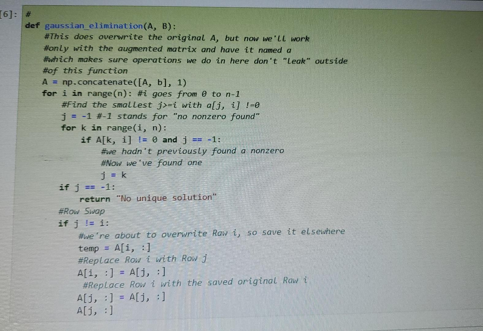 Solved Gaussian Elimination Task 1 Write one or more Python | Chegg.com