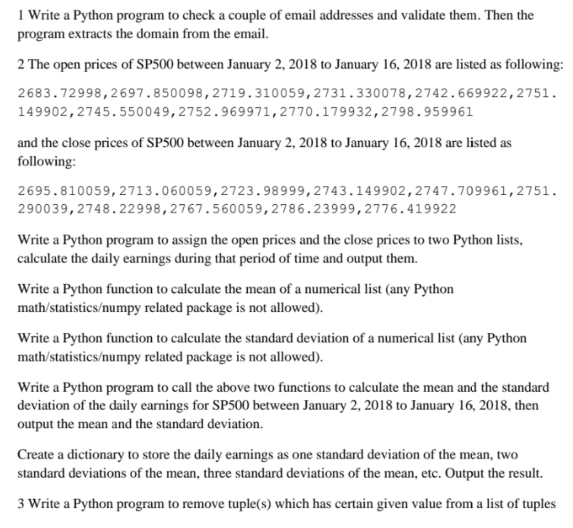 Solved 1 Write a Python program to check a couple of email | Chegg.com