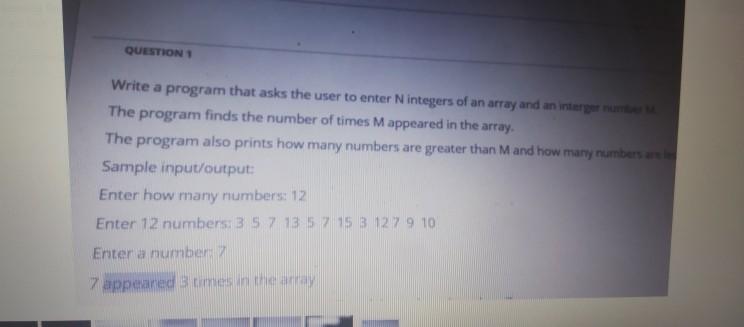 Solved QUESTIONS Write a program that asks the user to enter | Chegg.com