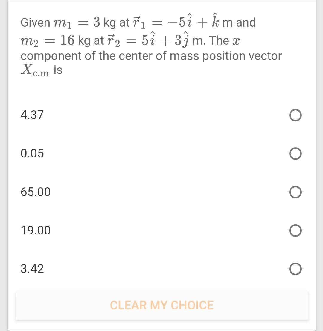 Solved M2 Given Mi 3 Kg At R1 5ỉ E M And 16 Kg At Chegg Com