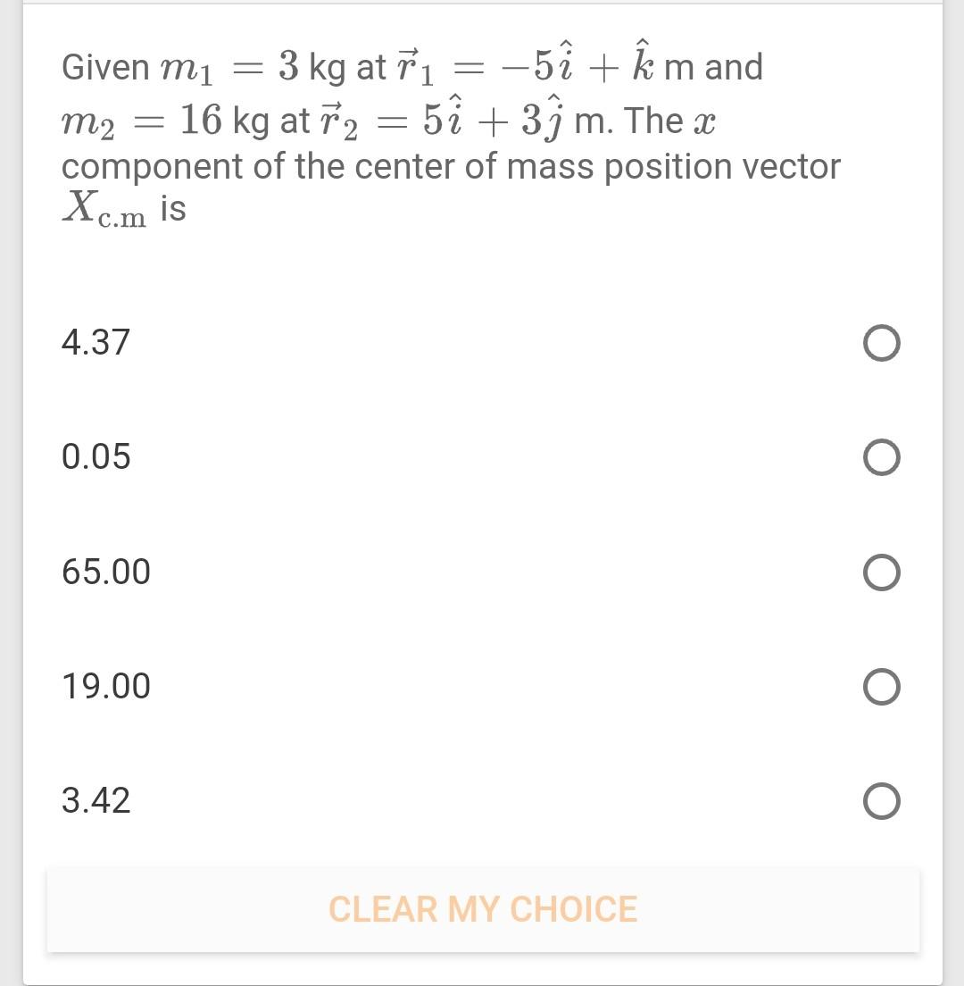 Solved M2 Given Mi 3 Kg At R1 5ỉ E M And 16 Kg At Chegg Com