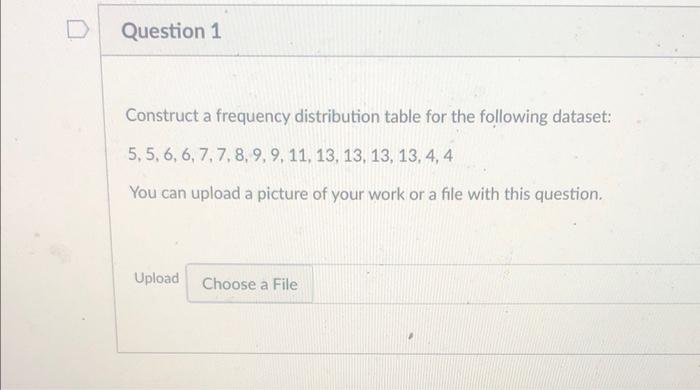 Solved Construct a frequency distribution table for the | Chegg.com