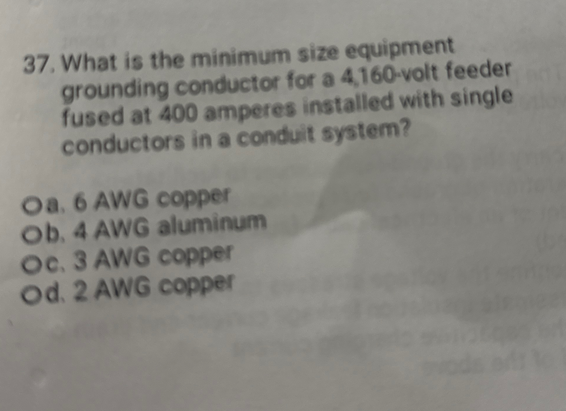 Solved What Is The Minimum Size Equipment Grounding 7960