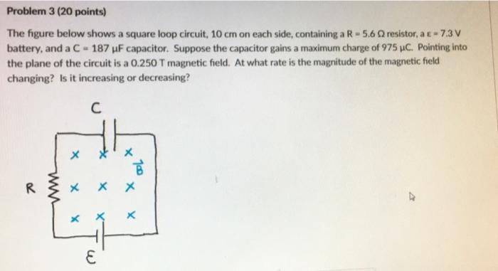 Solved Problem 3 (20 points) The figure below shows a square | Chegg.com