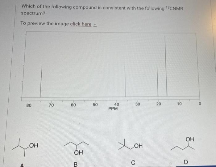 Solved Which of the following compound is consistent with | Chegg.com