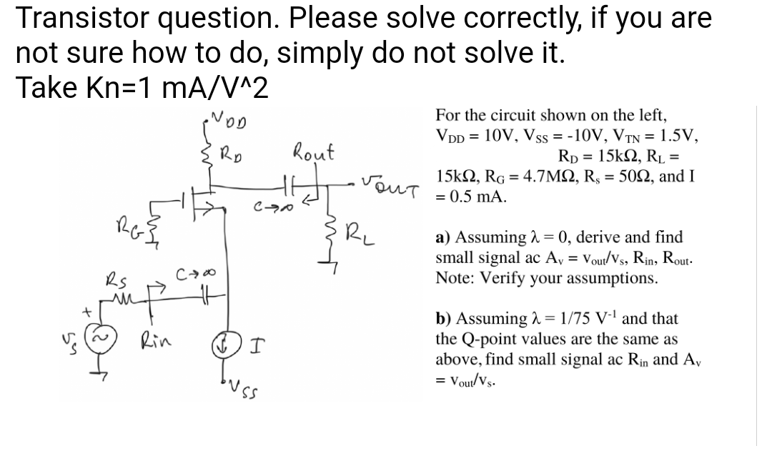 Solved Transistor Question Check Important Note Below Pl 4032