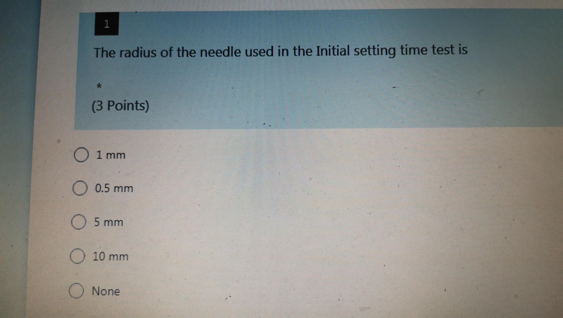 Solved 1 The radius of the needle used in the Initial | Chegg.com