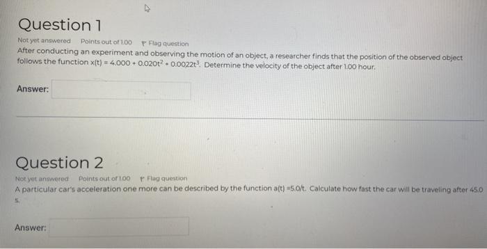 Solved Not yet answered Question 1 Points out of 100 After | Chegg.com