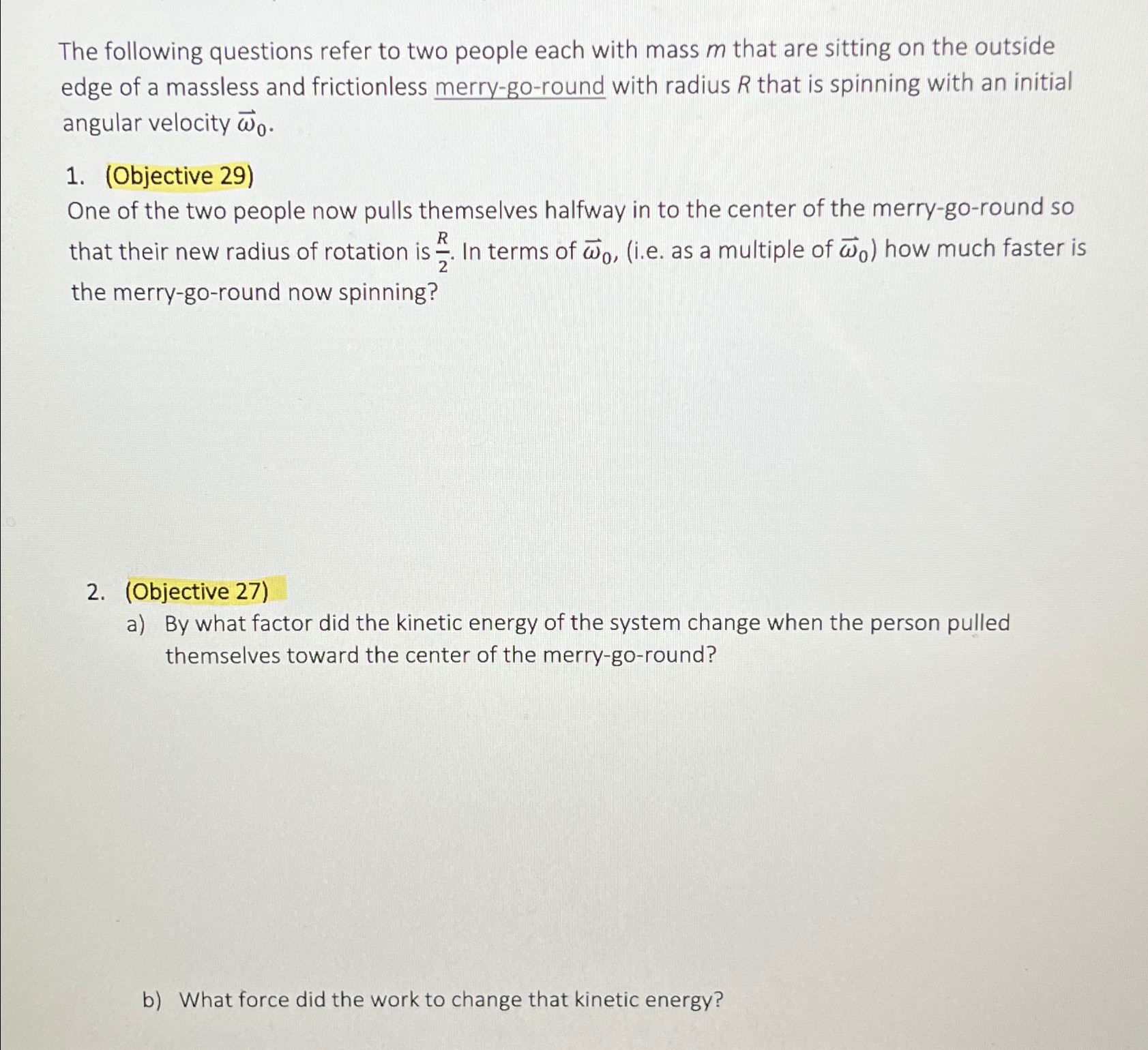 Solved The following questions refer to two people each with | Chegg.com