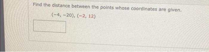 Solved Find The Distance Between The Points Whose | Chegg.com