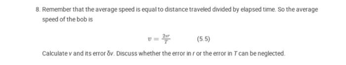 Solved Remember that the average speed is equal to distance | Chegg.com