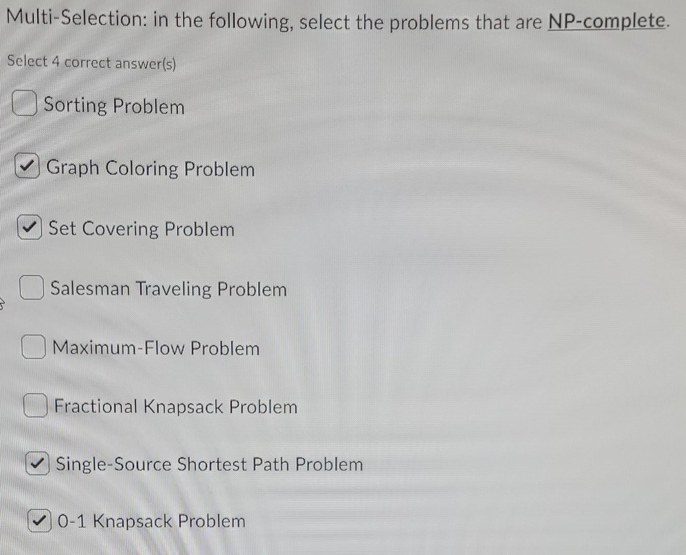 Solved Multi-Selection: in the following, select the | Chegg.com