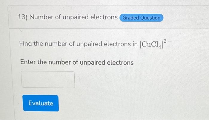 number of unpaired electrons in cu3