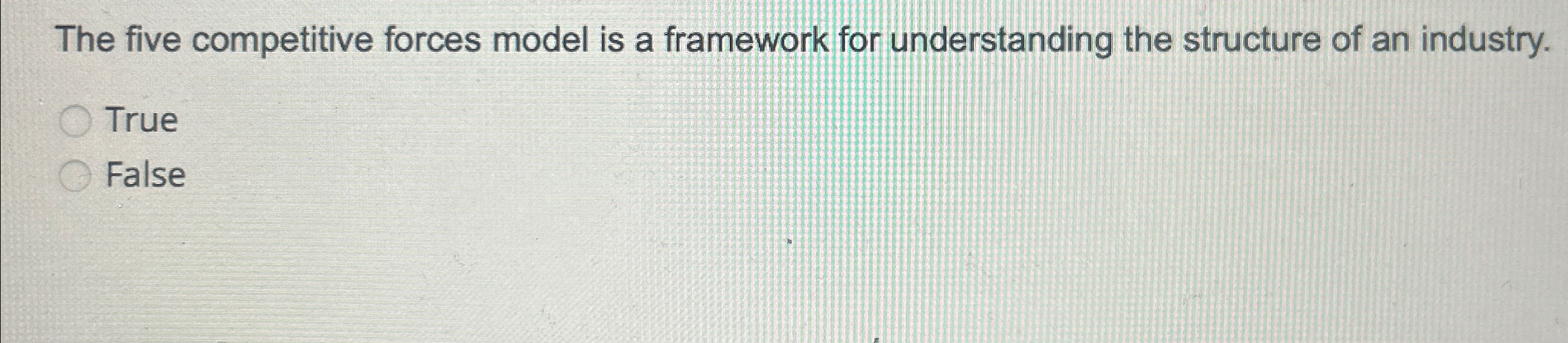 Solved The five competitive forces model is a framework for | Chegg.com