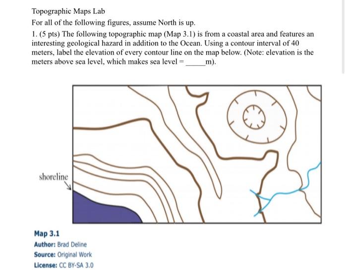 Solved Topographic Maps Lab For All Of The Following | Chegg.com