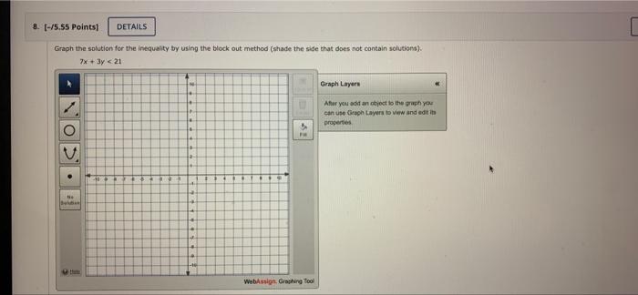 Solved 8. [-15.55 Points DETAILS Graph the solution for the | Chegg.com