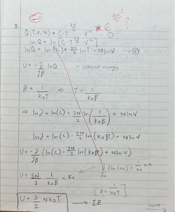 Solved III. (5 points) The canonical partition function of | Chegg.com