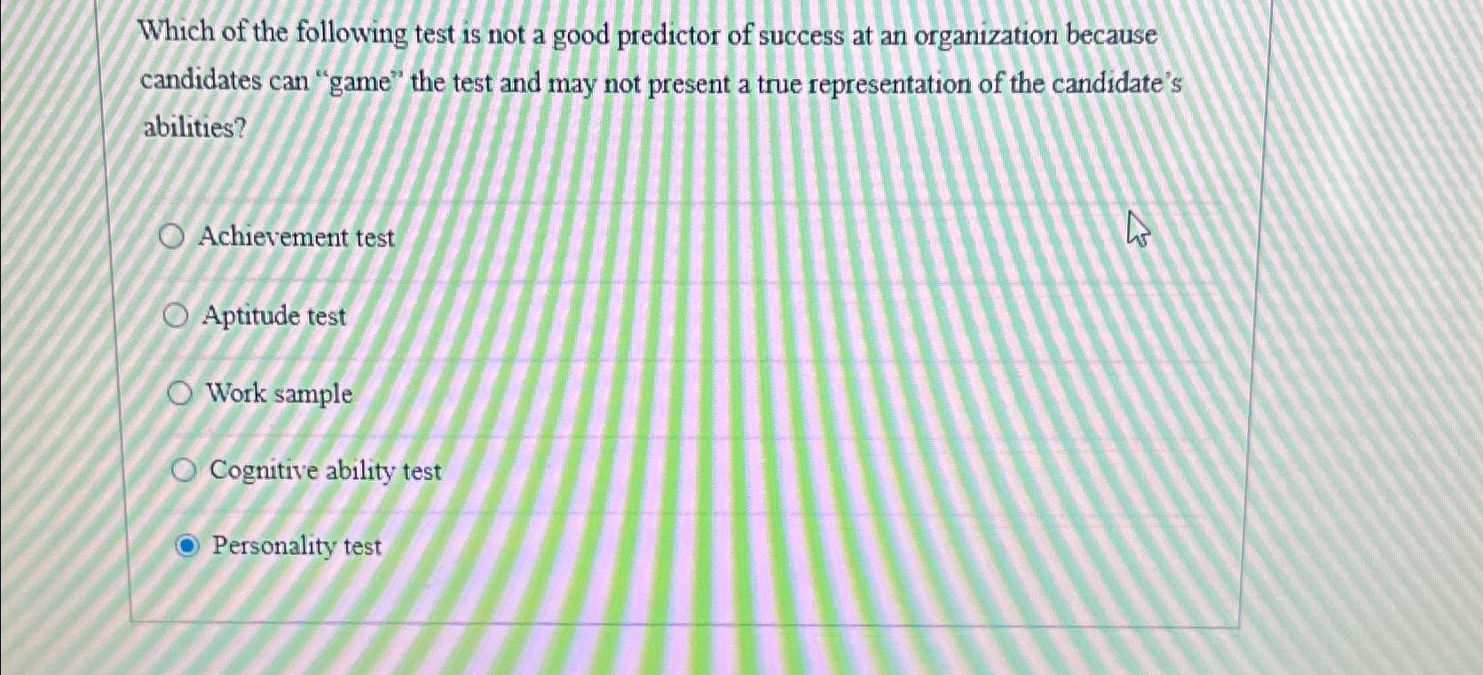 Solved Which of the following test is not a good predictor | Chegg.com