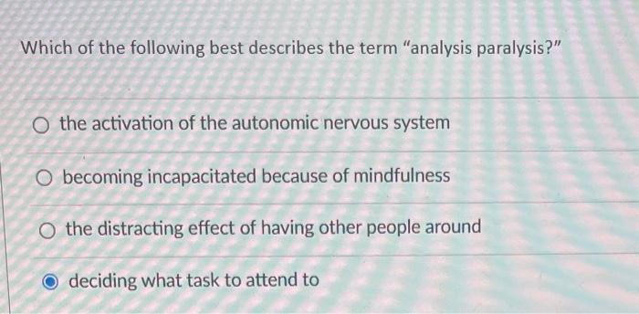 Have you heard the phrase Analysis Paralysis? It describes when a person  spends so much time analyzing and overthinking their options…