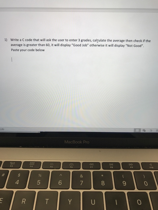 Solved 1) Write a C code that will ask the user to enter 3 | Chegg.com