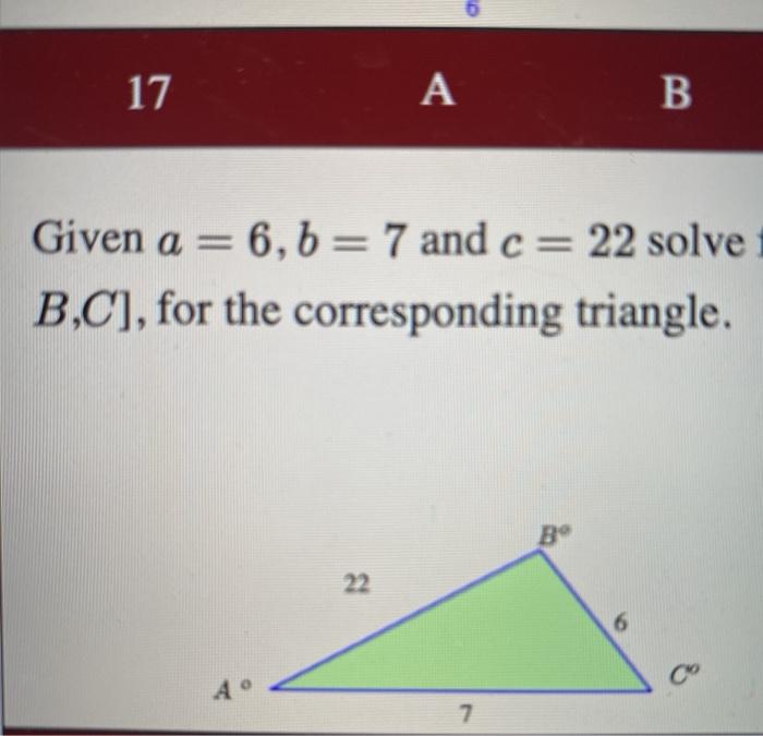 Solved 16 B D EF H Given A = 55°, C = 31° and b = 6 solve | Chegg.com