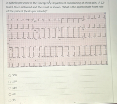 Solved A patient presents to the Emergency Department | Chegg.com